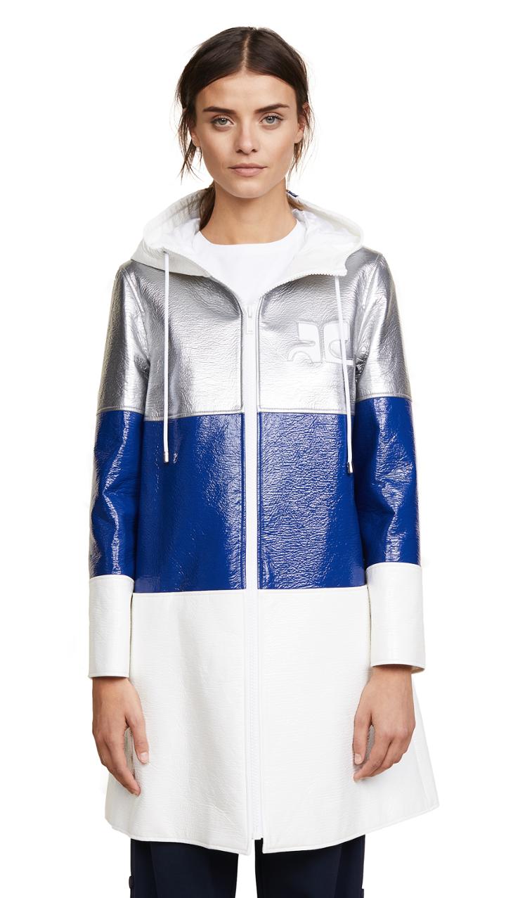 Courreges Three Bands Hooded Coat