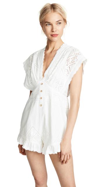 The Line Up Eyelet Romper