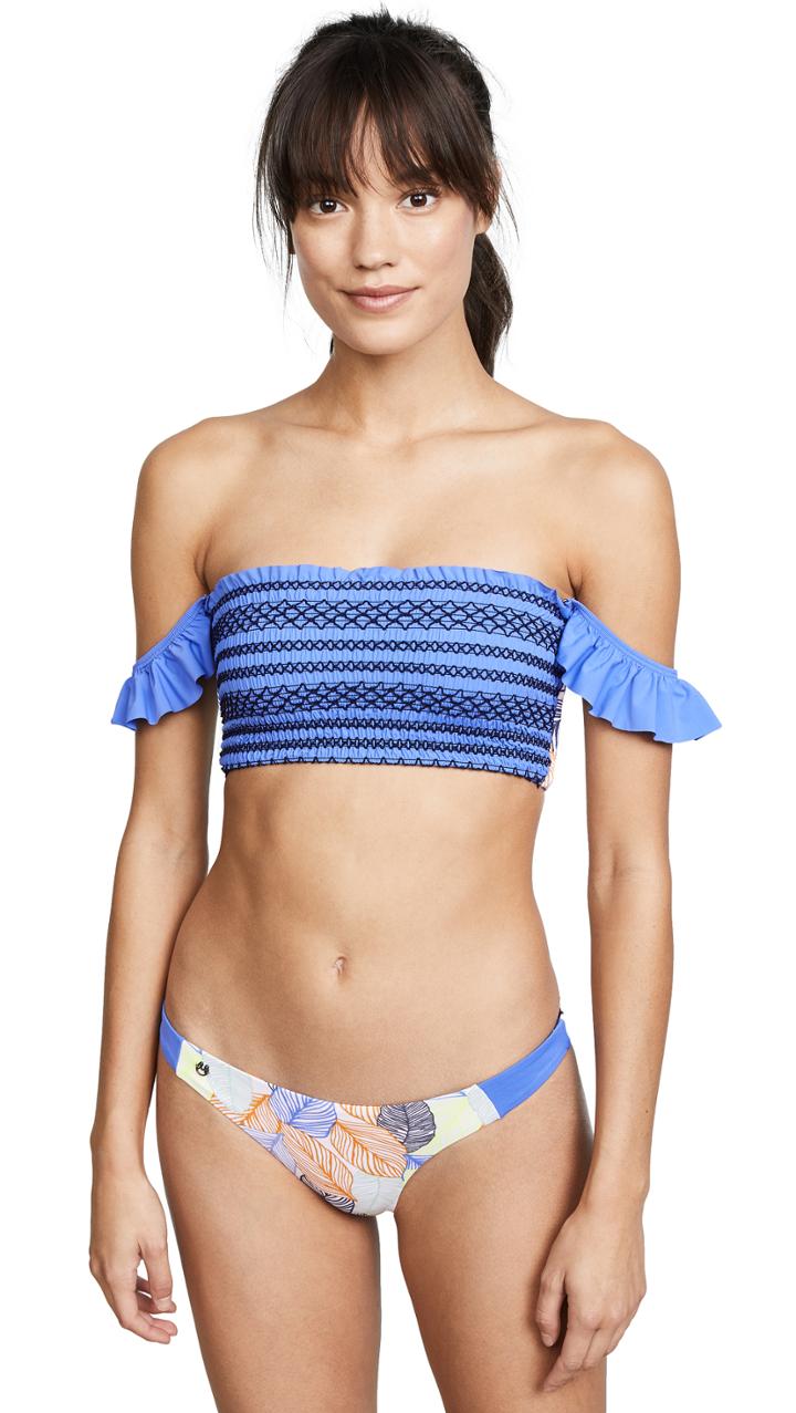 Maaji Wheels Frills Reversible Bandeau Top