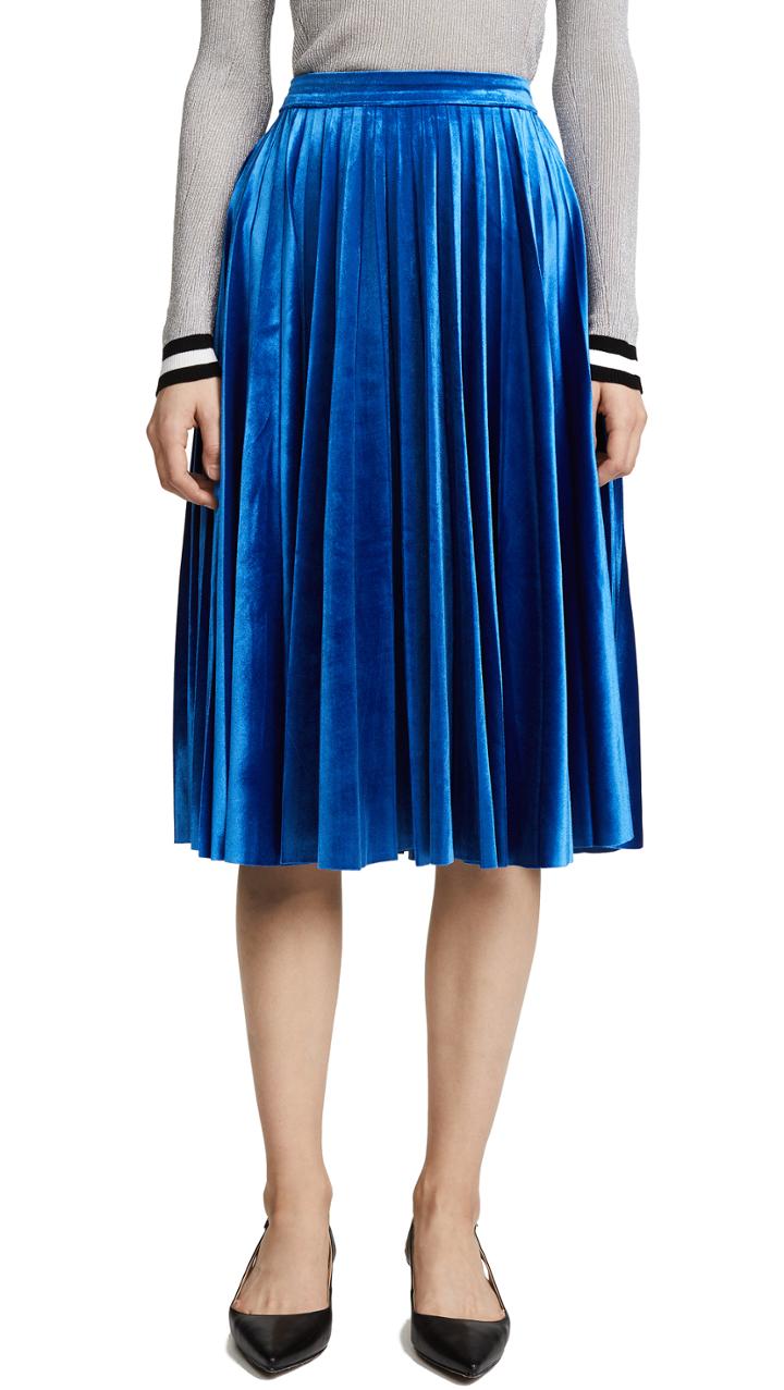 Endless Rose Pleated Velvet Skirt