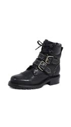 Frye Samantha Stud Belted Hiker Boots