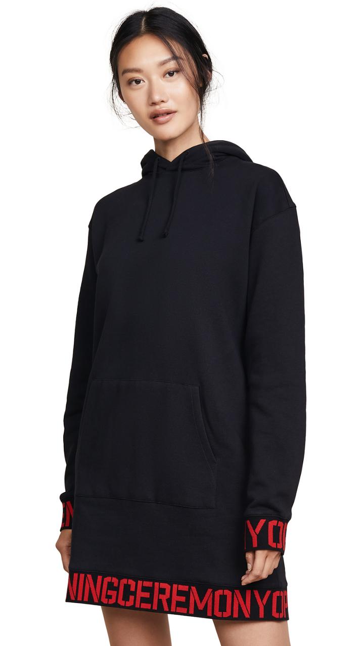 Opening Ceremony Elastic Logo Hoodie Dress