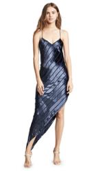 Michelle Mason Asymmetrical Velvet Bias Dress