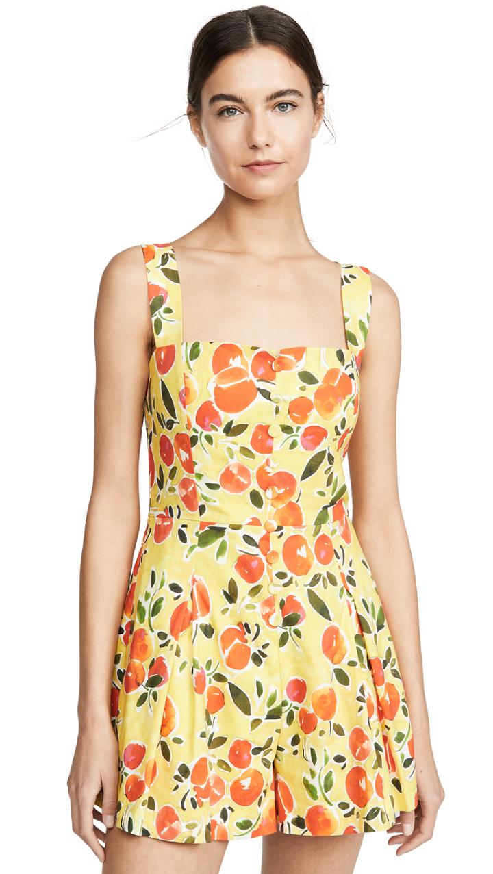 Jonathan Simkhai Positano Button Front Romper