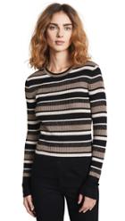 Frame Panel Stripe Sweater
