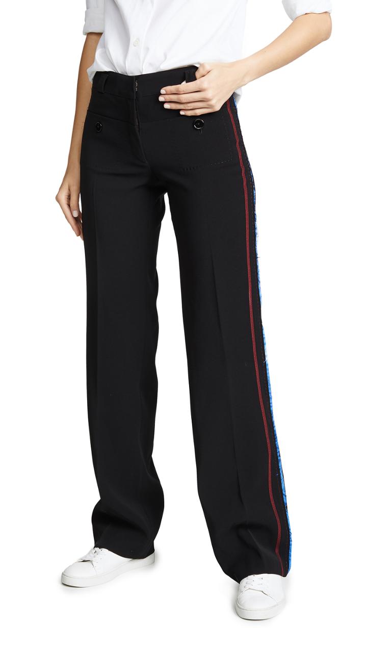 Carven Trousers With Side Stitching