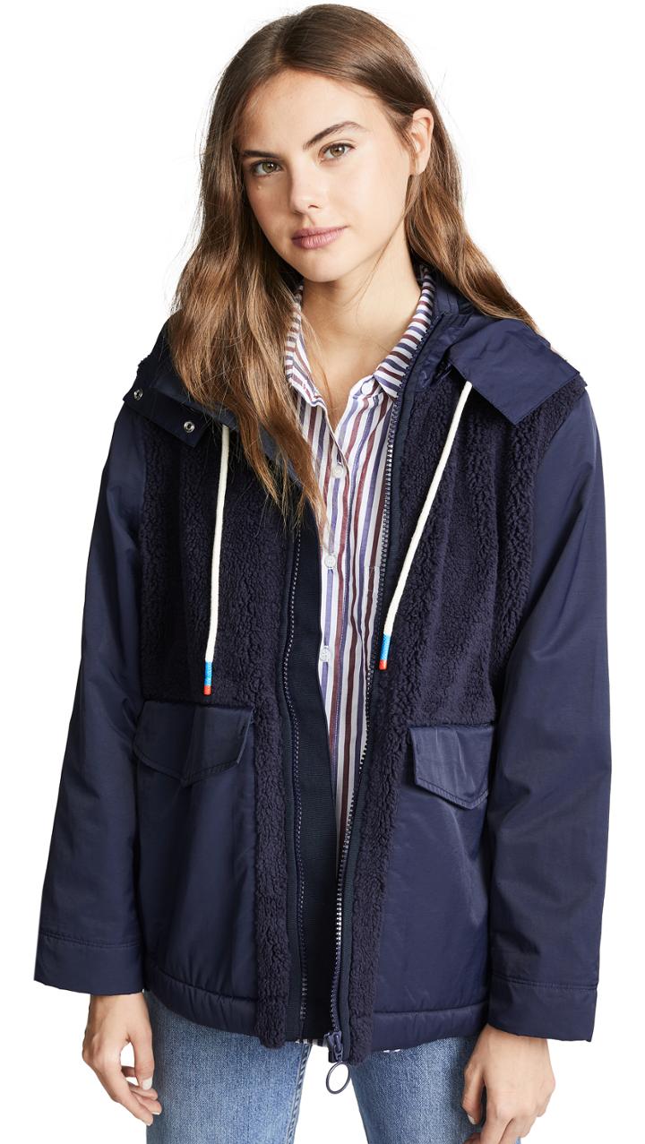 Tory Sport Sherpa Hooded Jacket