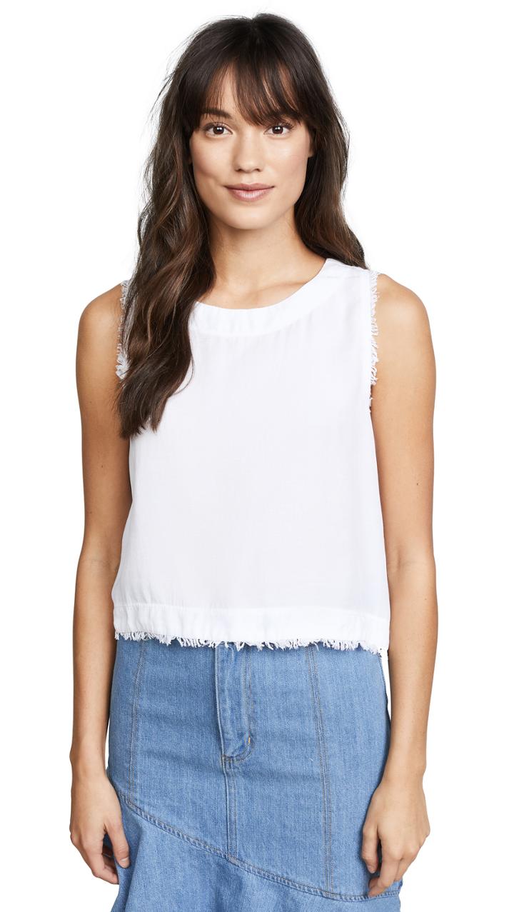 Bella Dahl Fray Button Back Tank