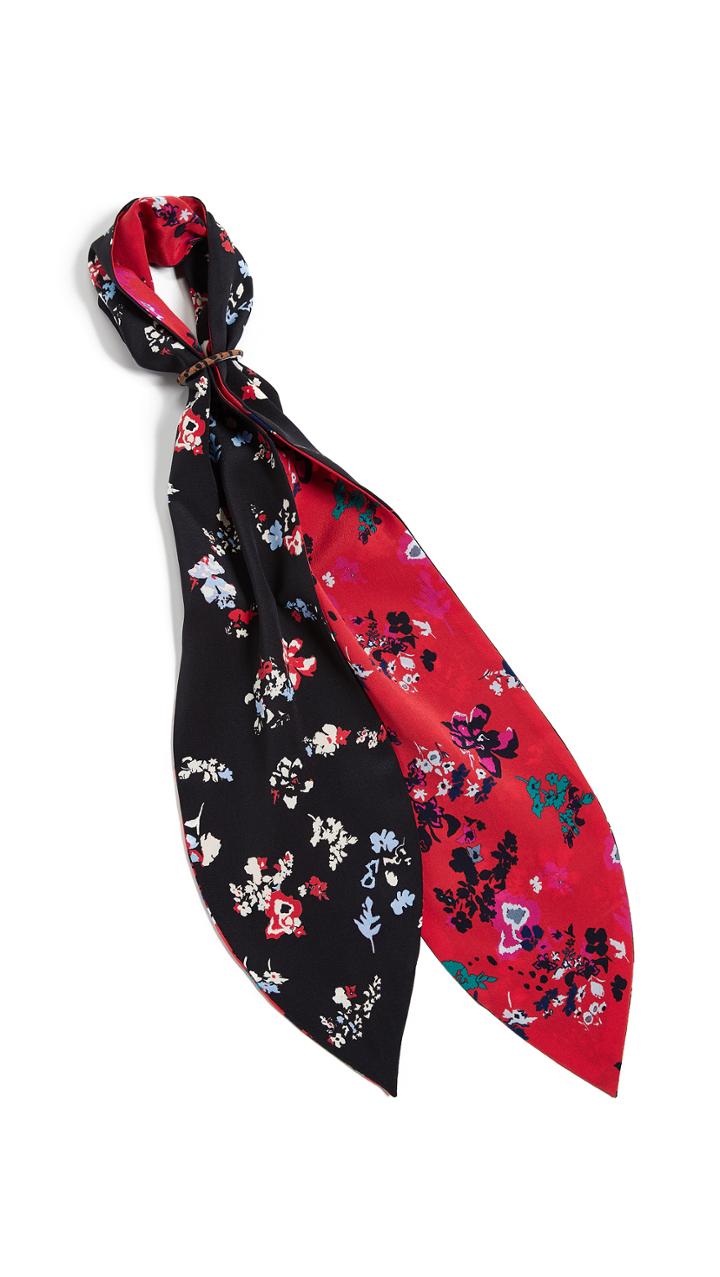 Tanya Taylor Printed Scarf With Pony Buckle