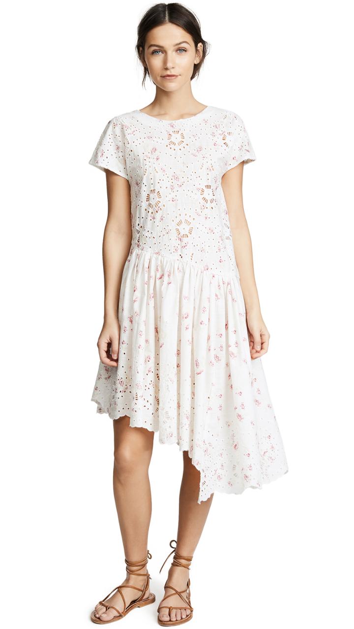 Sea Eyelet Tent Dress