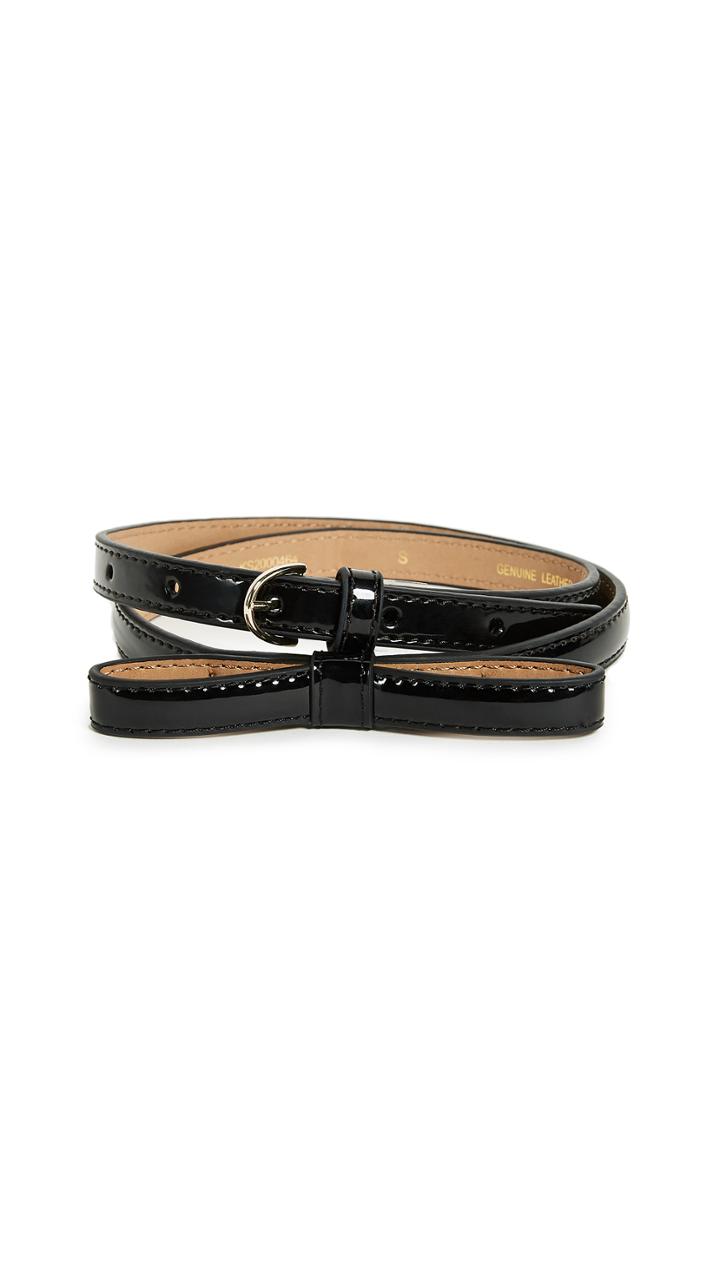 Kate Spade New York Patent Skinny Bow Belt