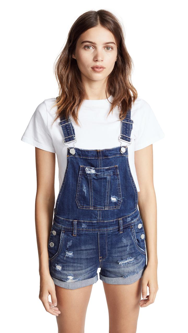 Blank Denim Shortalls