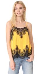 Alice Olivia Sondra Lace Trim Slip Tank