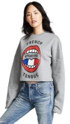 Etre Cecile French Tongue Crop Sweatshirt