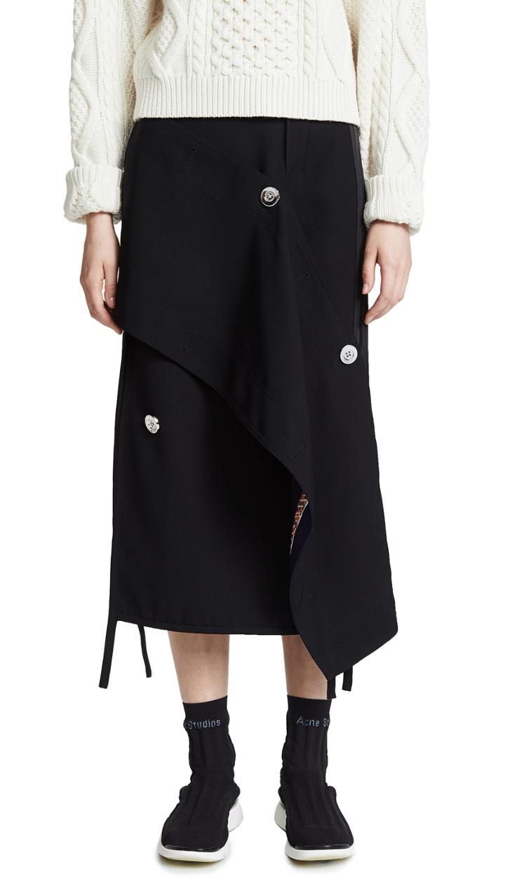 3 1 Phillip Lim Asymmetrical Wool Skirt