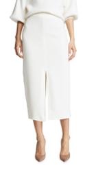 Yigal Azrouel Cream Suiting Slit Skirt