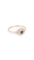 Adina Reyter Tiny Pavé Evil Eye 14k Ring