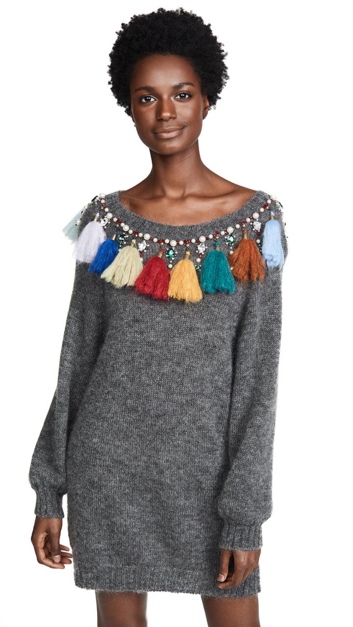 Stella Jean Tassel Sweater Dress