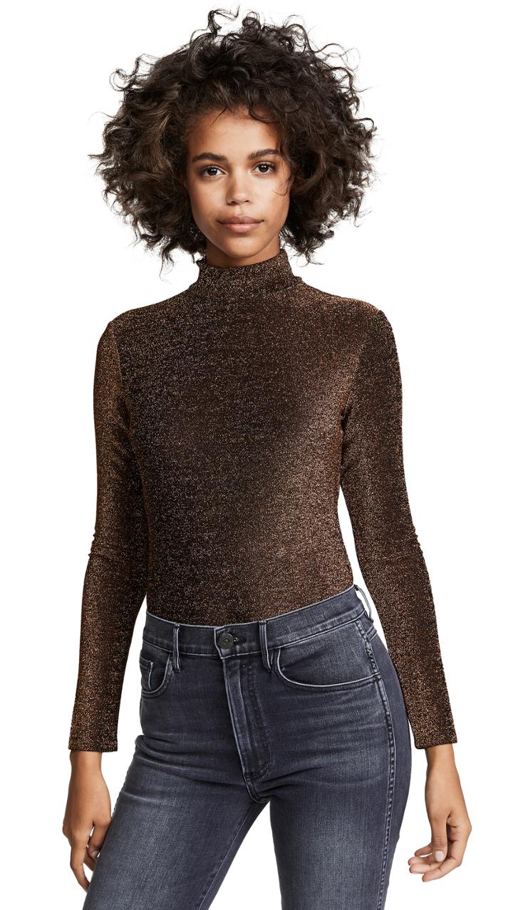 Blank Denim Star Woman Metallic Bodysuit