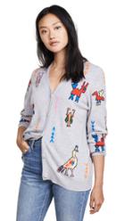Chinti And Parker Tattoo Cashmere Cardigan
