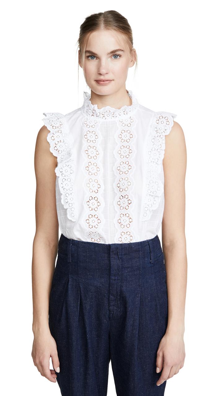 La Vie Rebecca Taylor Sleeveless Cendrine Blouse