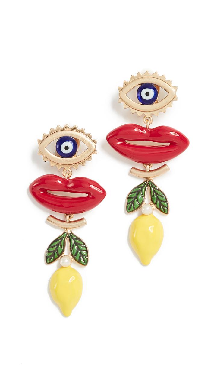 Tory Burch Crazy Charms Statement Earrings