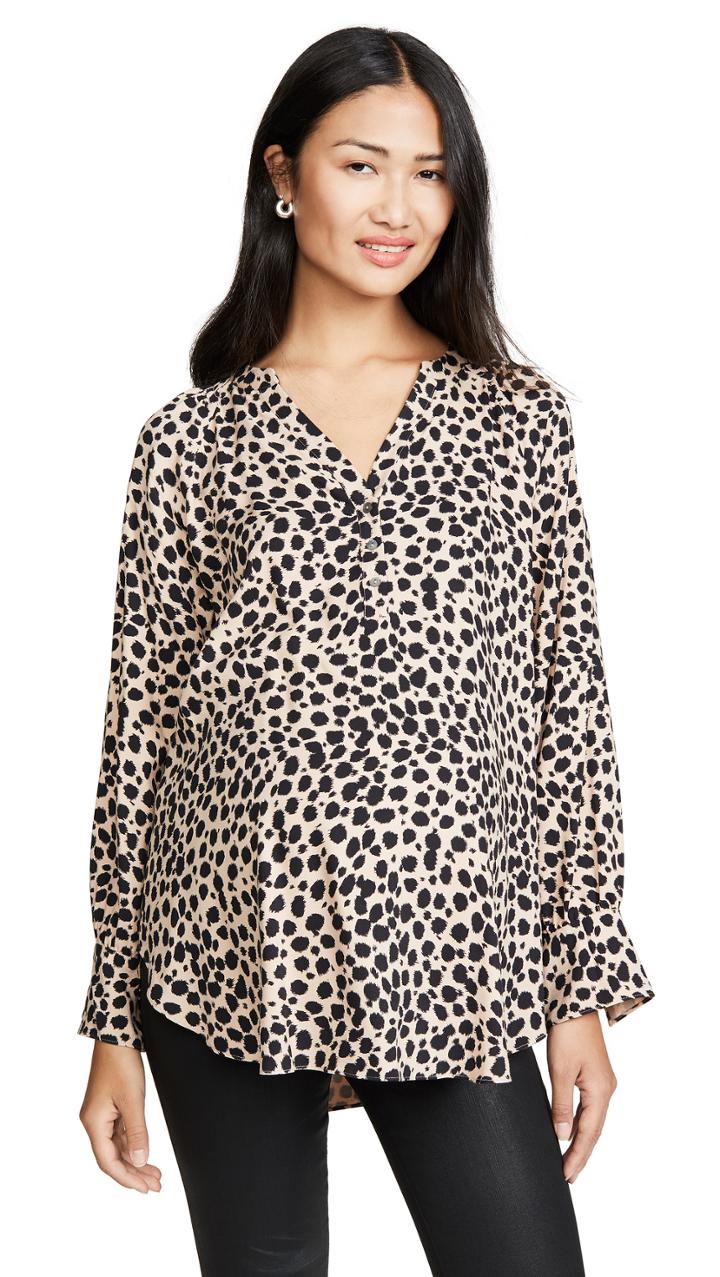 Ingrid Isabel Smocked Neck Nursing Top