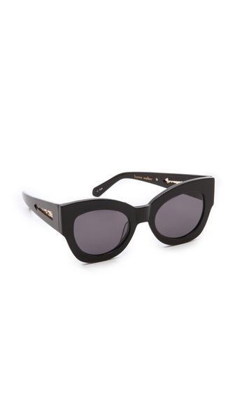Karen Walker Northern Light Sunglasses - Black/smoke Mono