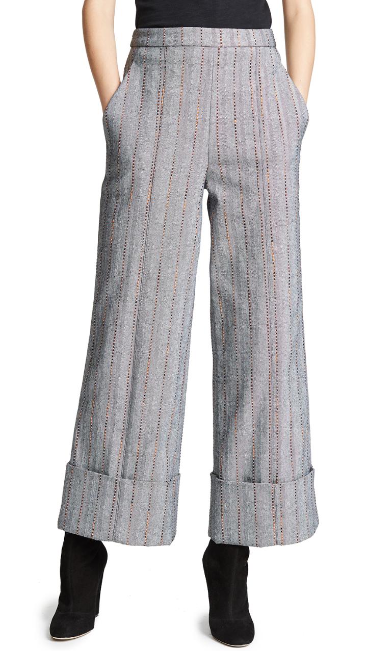 Julianna Bass Cropped Carolyn Trousers