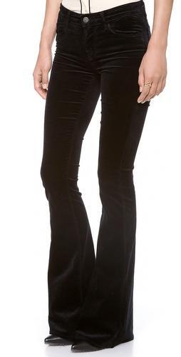 J Brand Martini Velvet Skinny Flare Pants