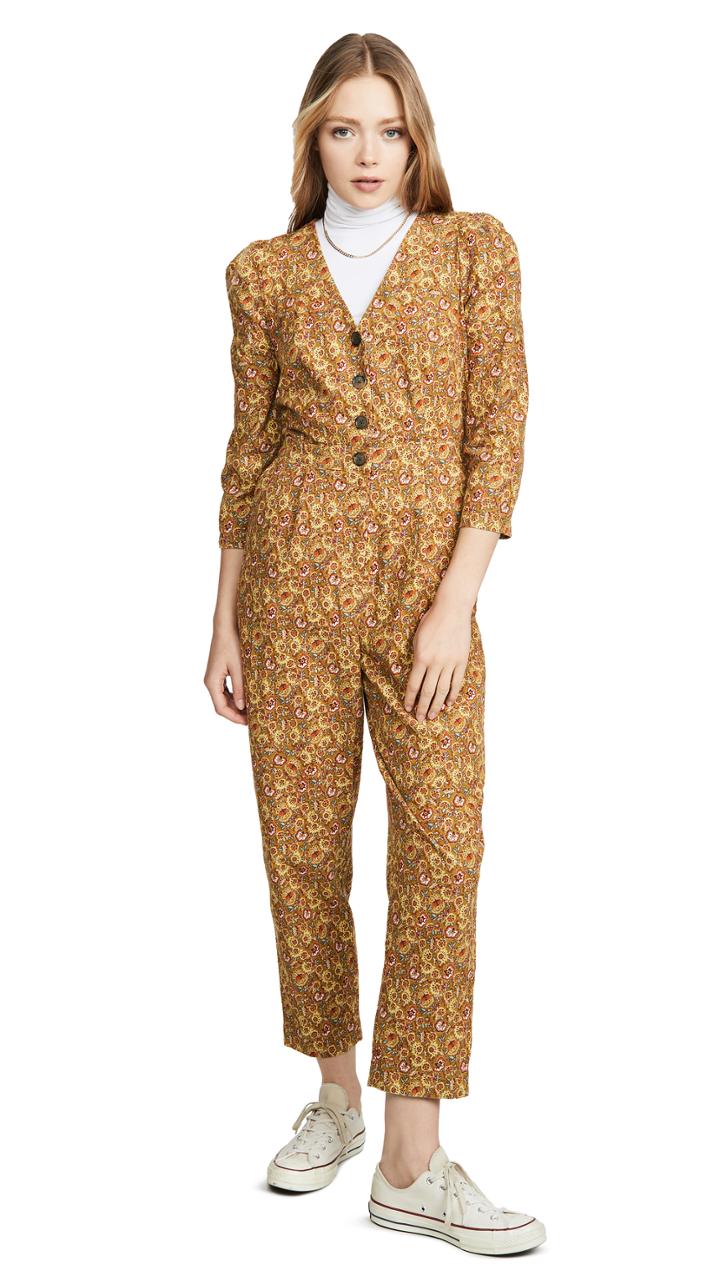 Madewell Printed Corduroy Jumpsuit