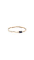 Zoe Chicco Small Sapphire Baguette Ring