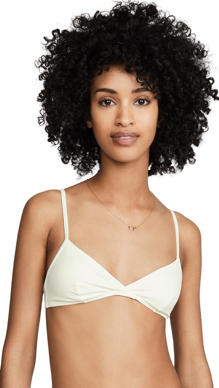 Solid Striped Brigitte Bikini Top