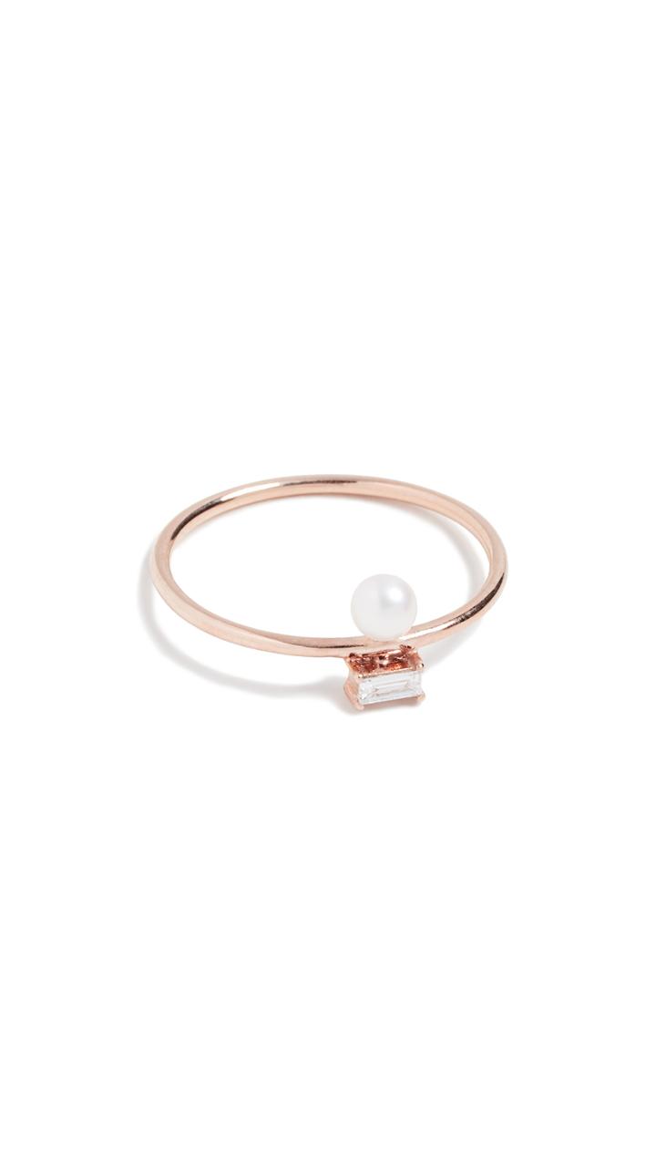 Tana Chung 18k Rose Gold Lilliput Pearl Ring