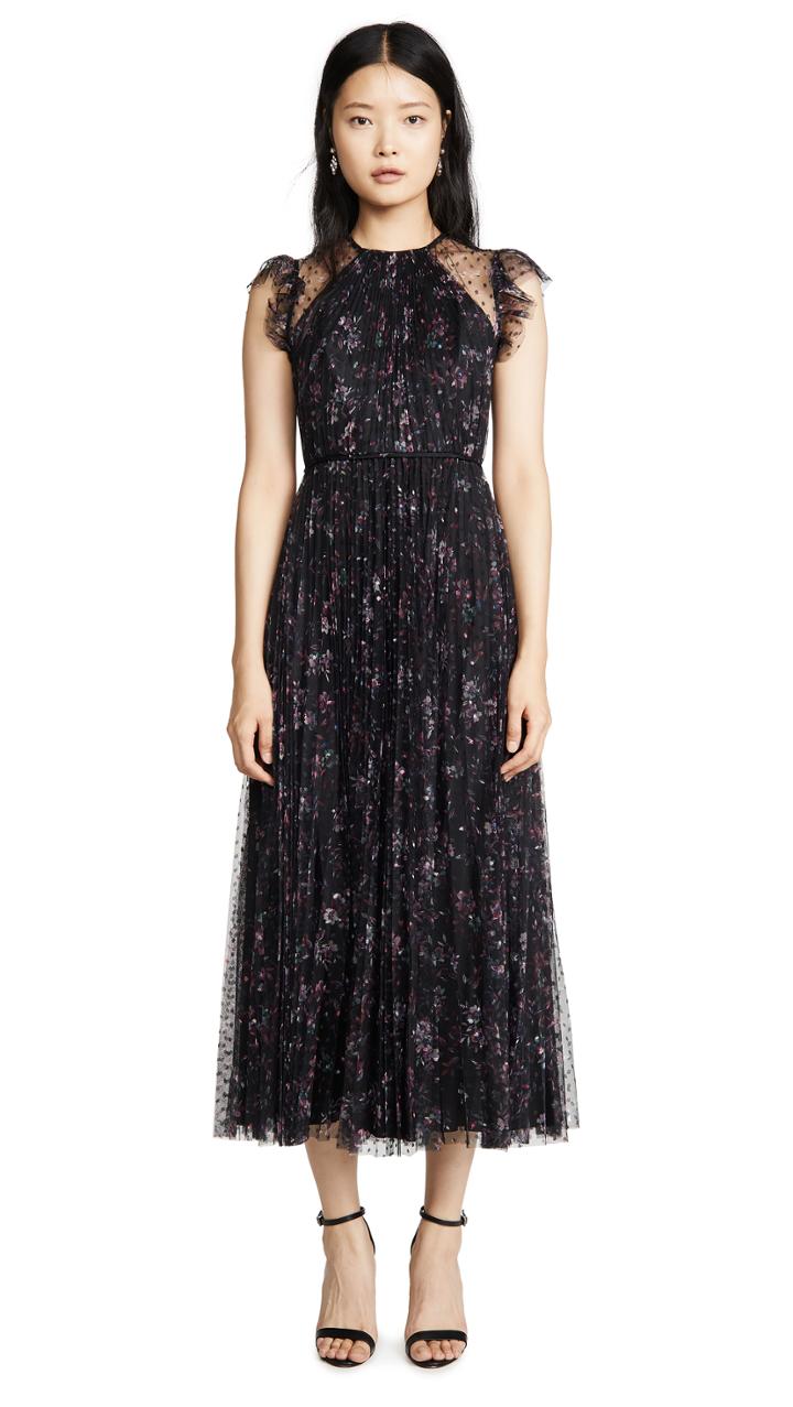 Jill Jill Stuart Pleated Floral Dress