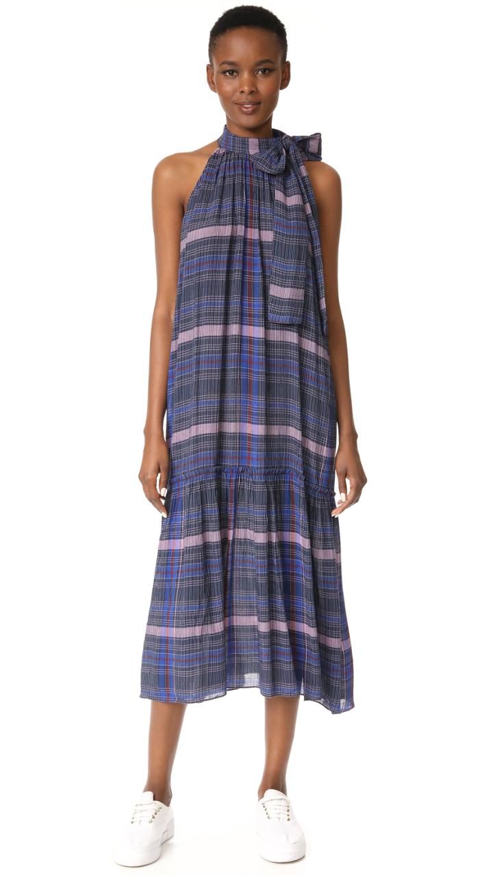 Apiece Apart Solazure Tie Neck Dress