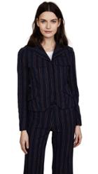 Derek Lam 10 Crosby Off The Shoulder Belted Dress With Pleated Hem