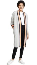 Scotch Soda Maison Scotch Long Cardigan With Sporty Stripe