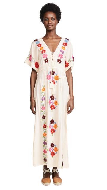 Blue Boheme Natural Julia Embroidered Dress