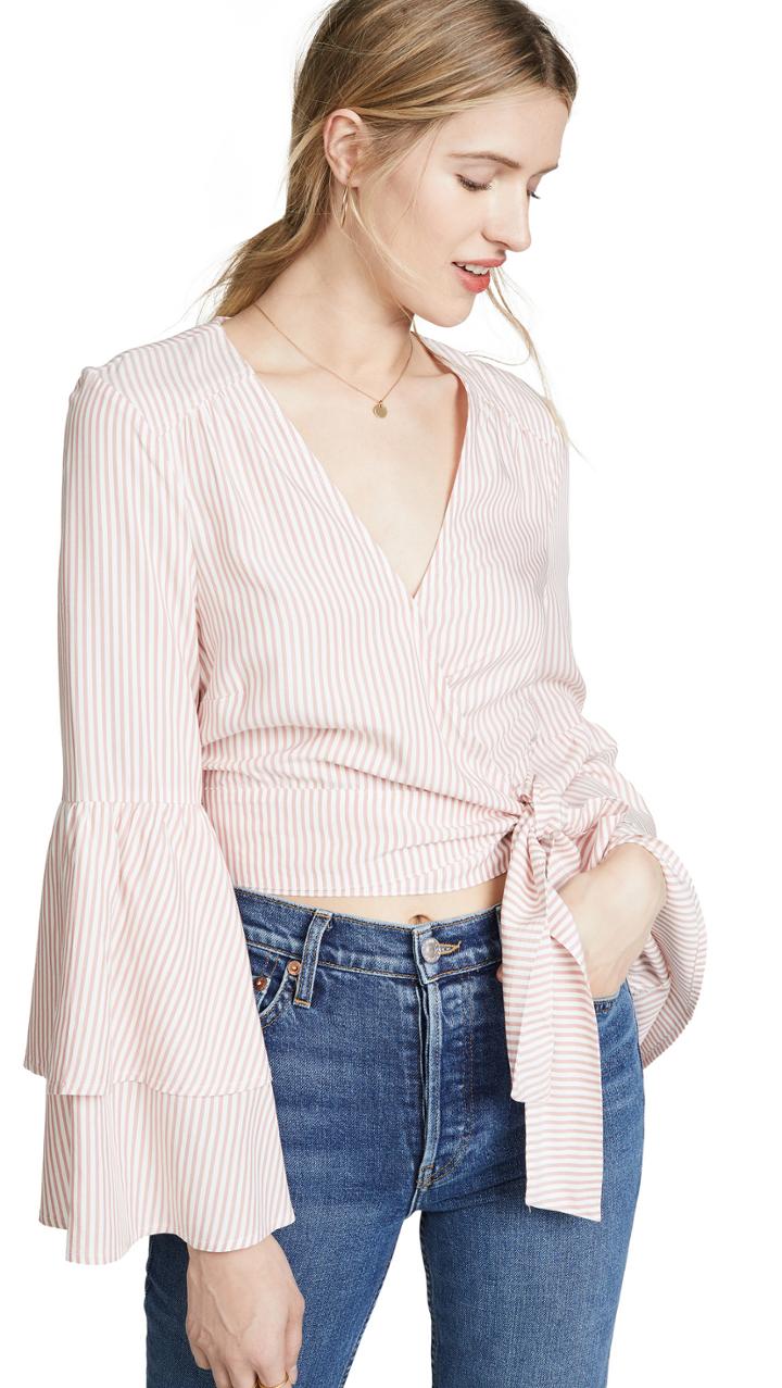 Bb Dakota Jack By Bb Dakota Making Waves Wrap Blouse