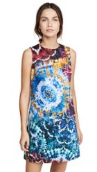 Alice Olivia Coley Tie Dye Crew Neck Aline Dress