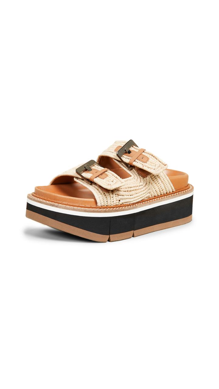 Clergerie Aix Two Band Slide Sandals