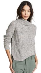 Madewell Color Flecked Ribbed Turtleneck Sweater