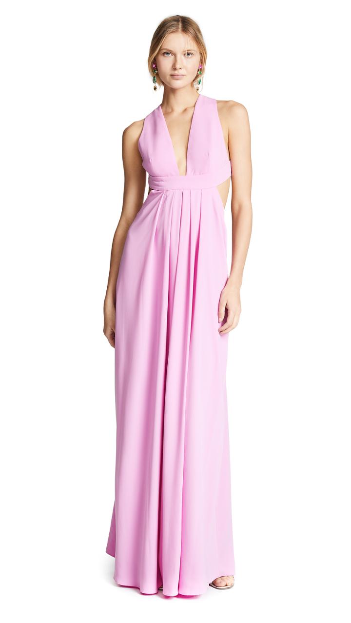 Jill Jill Stuart Deep V Neck Gown