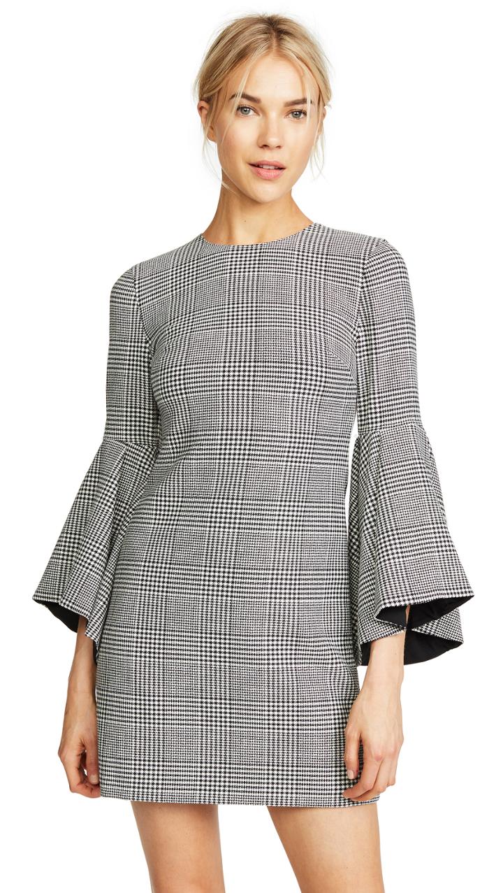 Alice Olivia Thym Trumpet Sleeve Dress