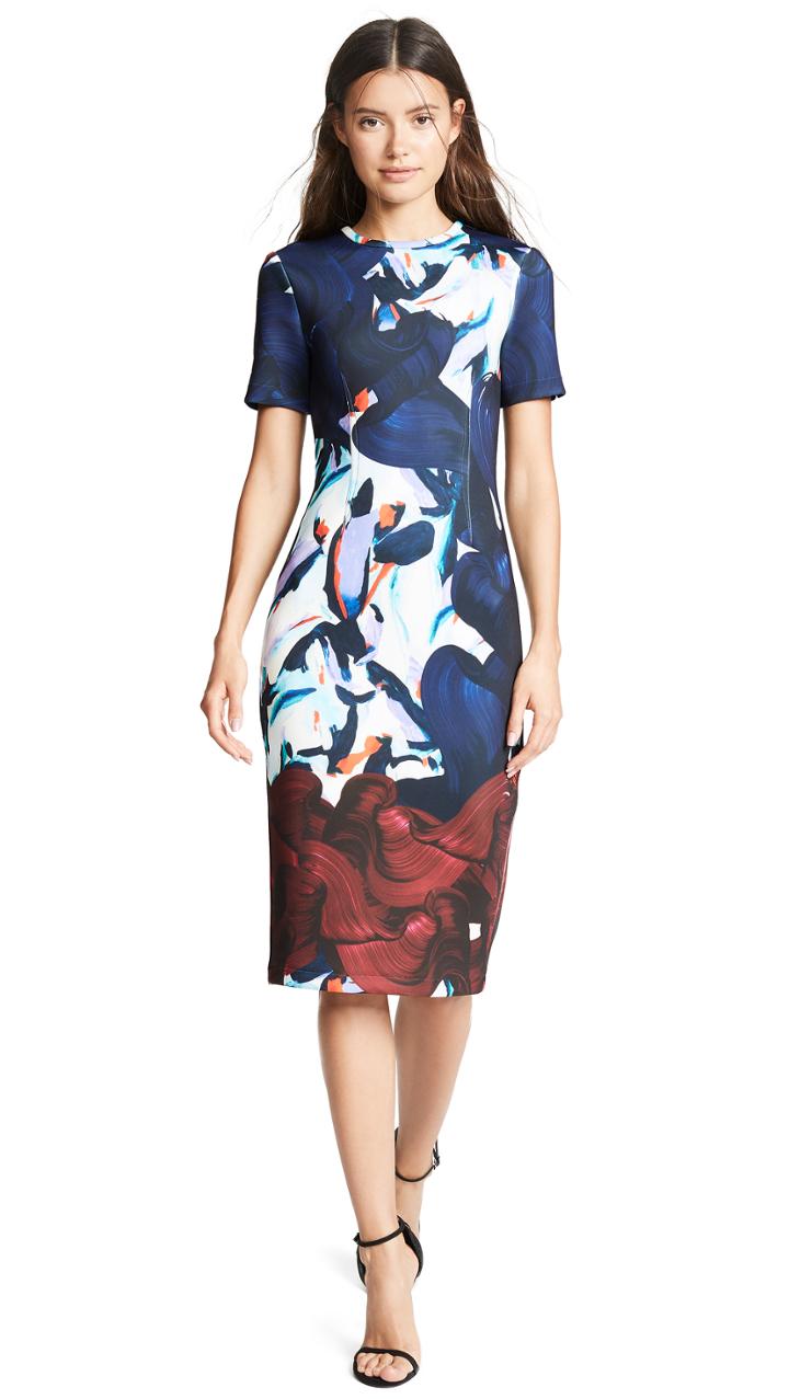 Yigal Azrouel Short Sleeve Scuba Dress