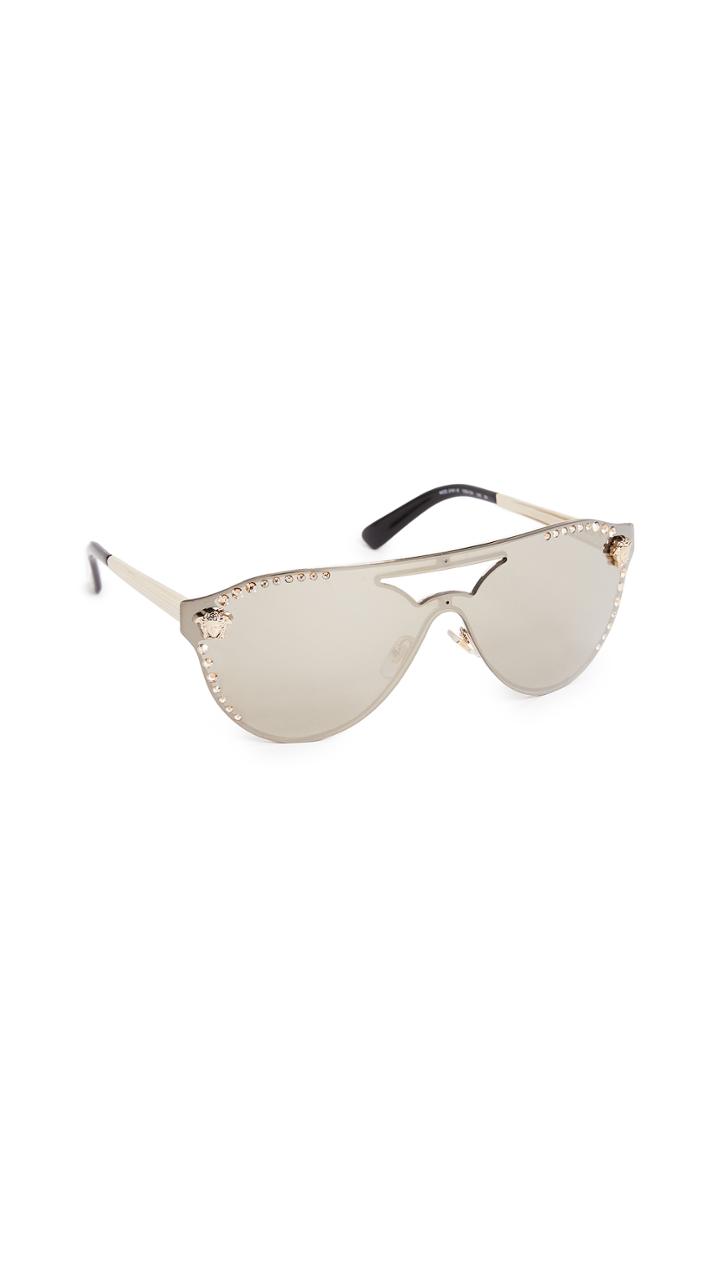 Versace Shield Aviator Sunglasses