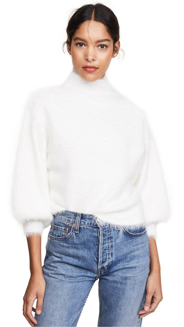 Line Dot Fuzzy Alder Sweater