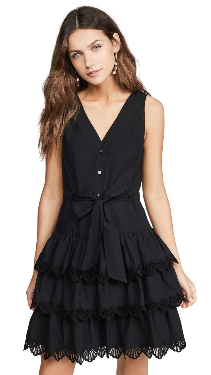 La Vie Rebecca Taylor Sleeveless Shell Embroidered Dress