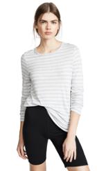 Alexanderwang T Wide Striped Long Sleeve Tee